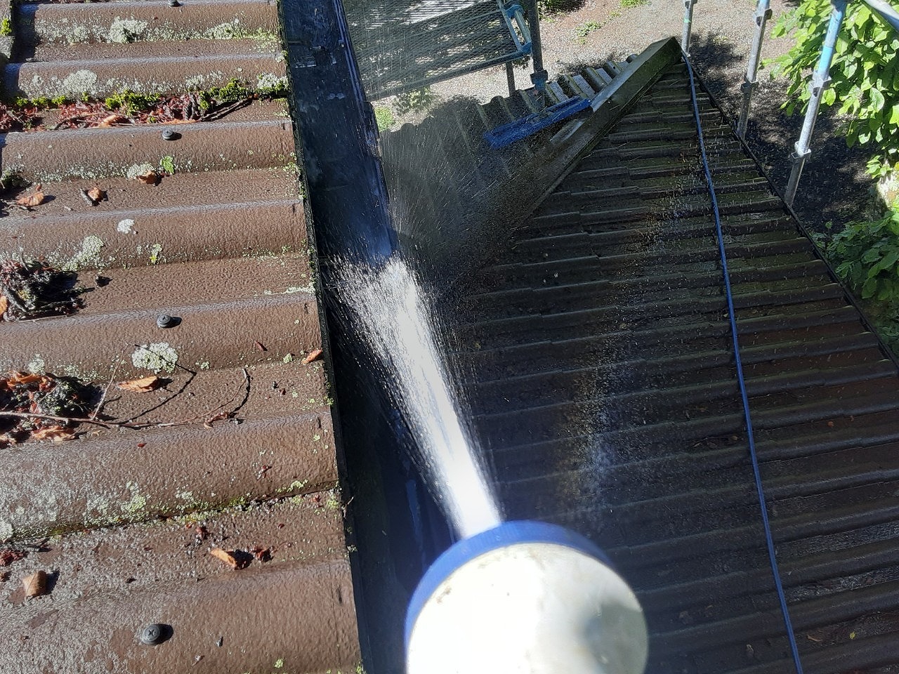 富士河口湖町雨樋水流し